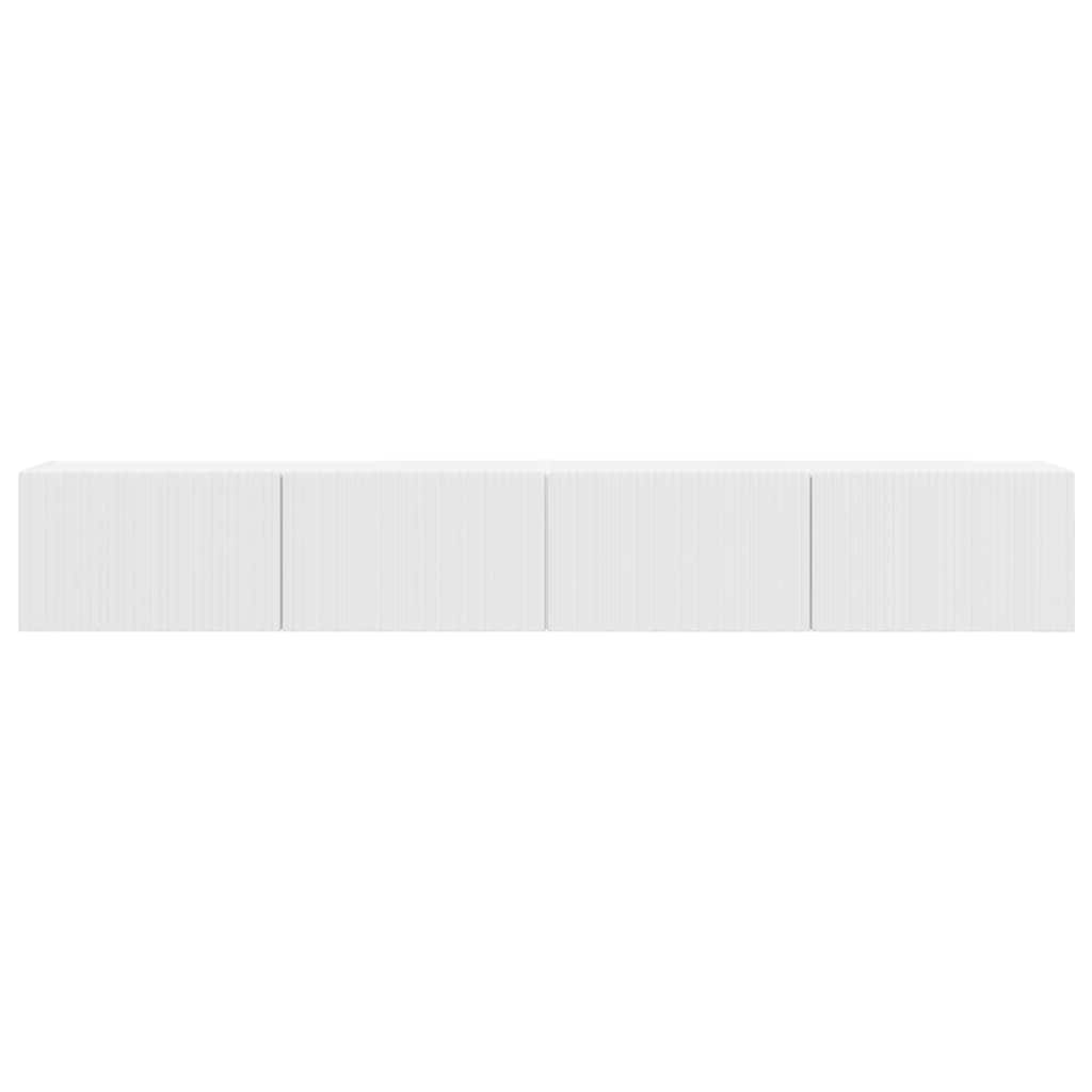 TV-Wandschrank 2 pcs Glänzend Weiß 98 x 31 x 29,5 cm