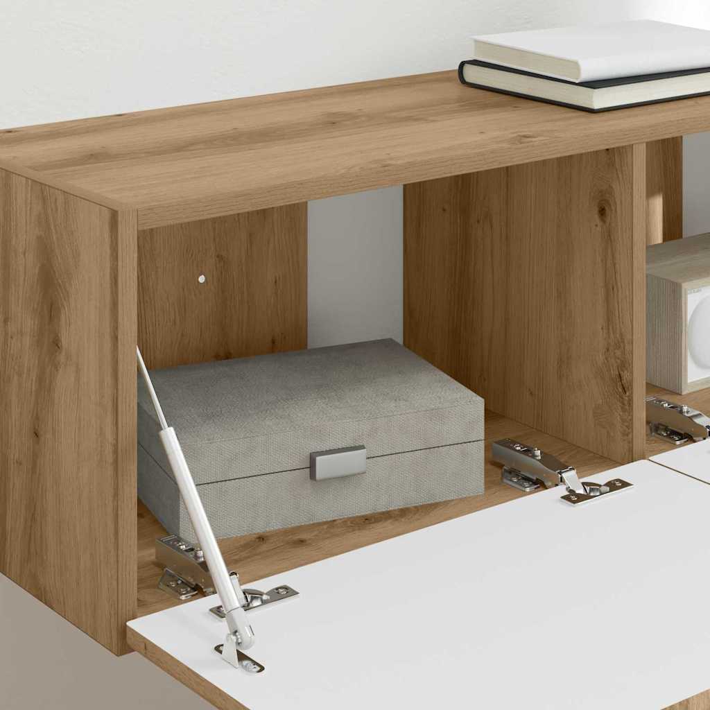 TV-Wandschrank 2 pcs Kunsthandwerk Eiche 98 x 31 x 29,5 cm