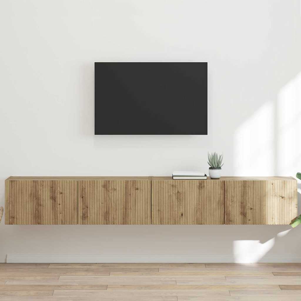 TV-Wandschrank 2 pcs Kunsthandwerk Eiche 98 x 31 x 29,5 cm
