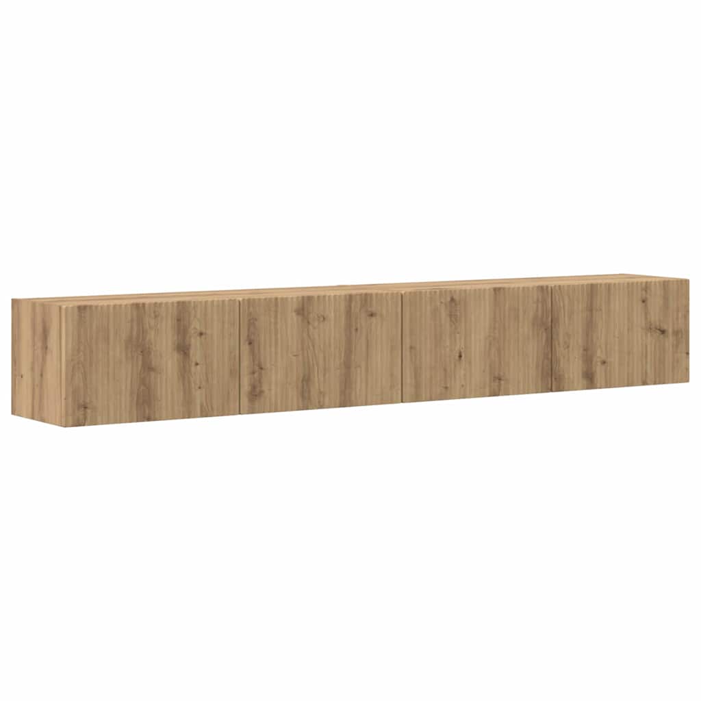 TV-Wandschrank 2 pcs Kunsthandwerk Eiche 98 x 31 x 29,5 cm