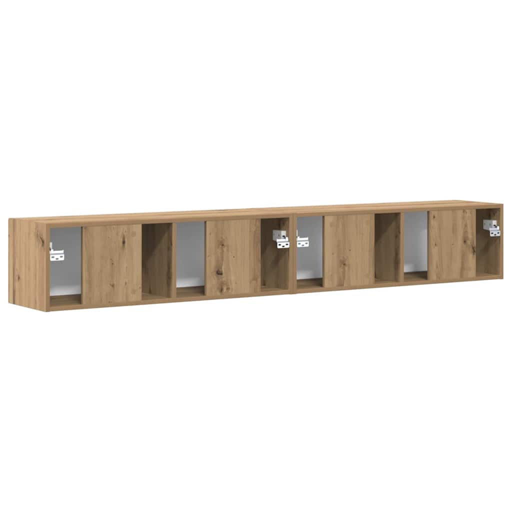 TV-Wandschrank 2 pcs Kunsthandwerk Eiche 98 x 31 x 29,5 cm