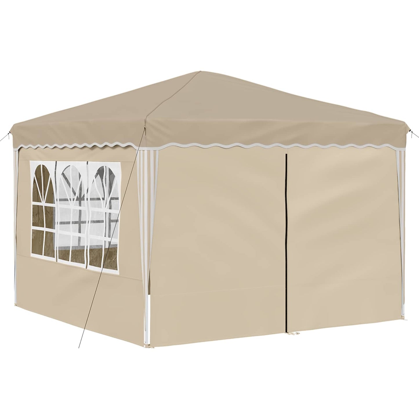 Pop-up Partyzelt Creme 288 x 288 x 245 cm Oxford-Stoff