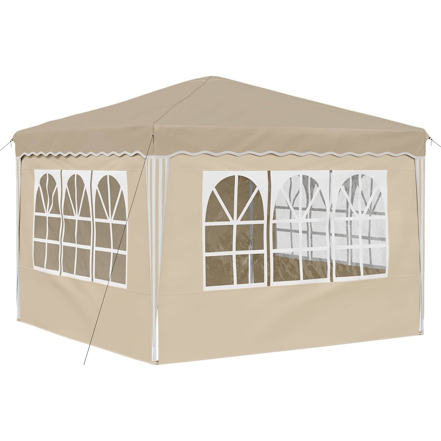 Pop-up Partyzelt Creme 288 x 288 x 245 cm Oxford-Stoff
