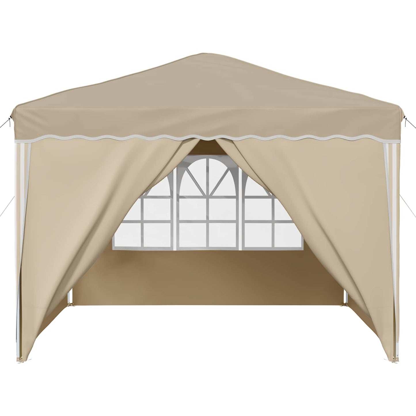 Pop-up Partyzelt Creme 288 x 288 x 245 cm Oxford-Stoff