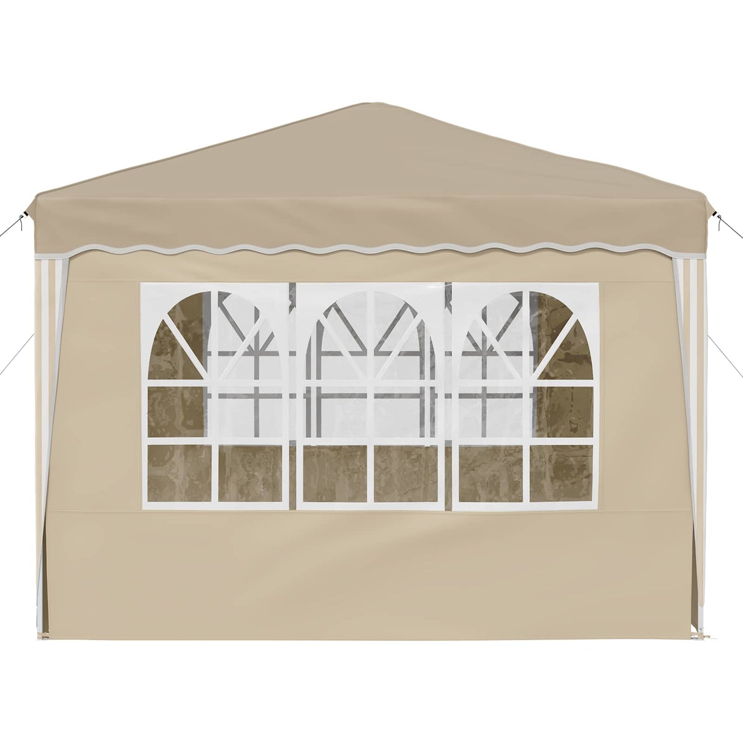 Pop-up Partyzelt Creme 288 x 288 x 245 cm Oxford-Stoff