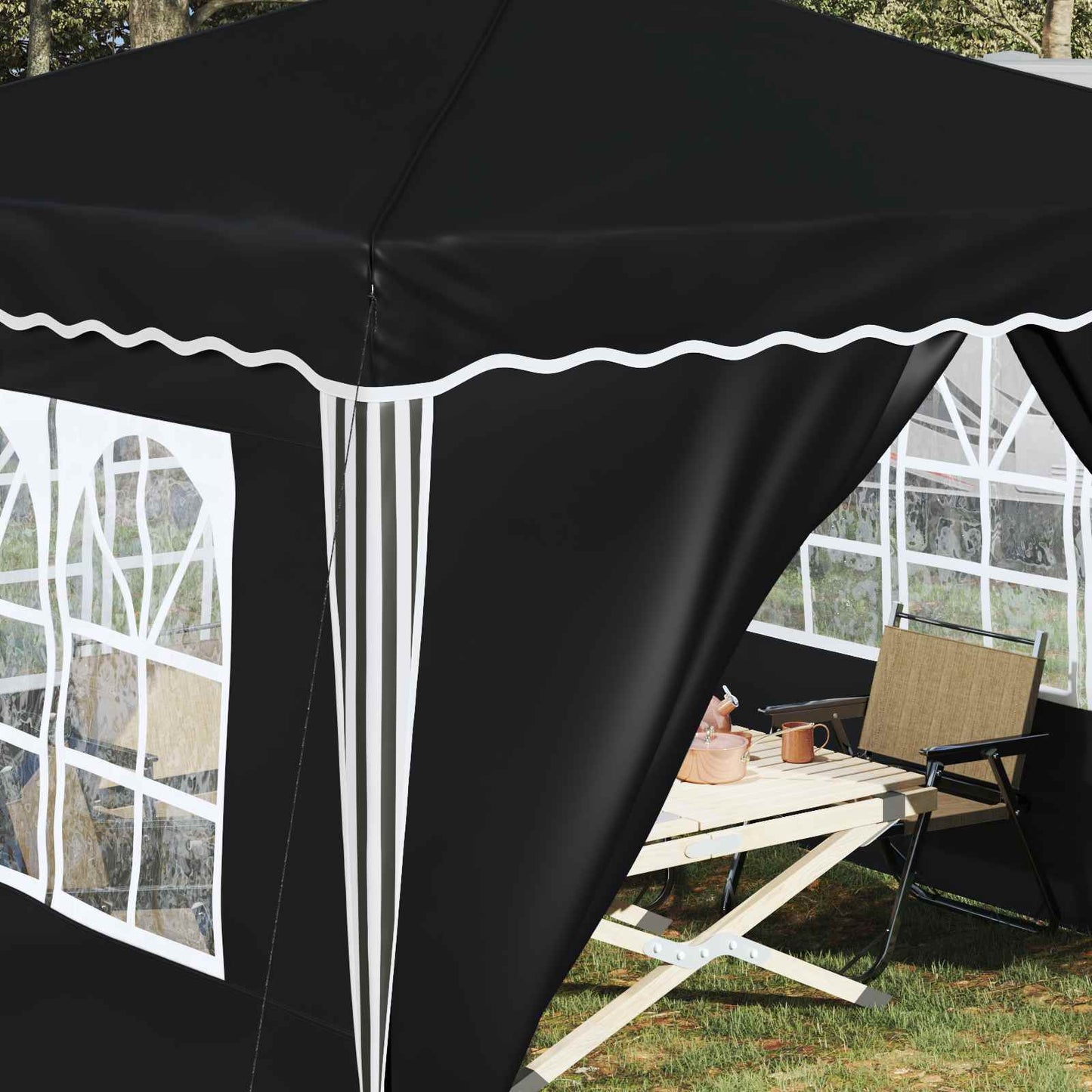 Pop-up Partyzelt Anthrazit 288 x 288 x 245 cm Oxford-Stoff