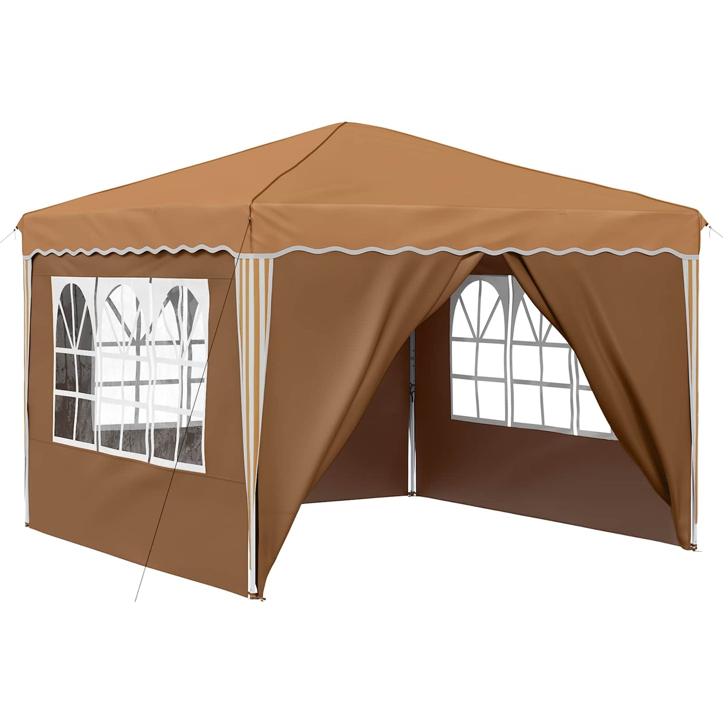 Pop-up Partyzelt Beige 288 x 288 x 245 cm Oxford-Stoff