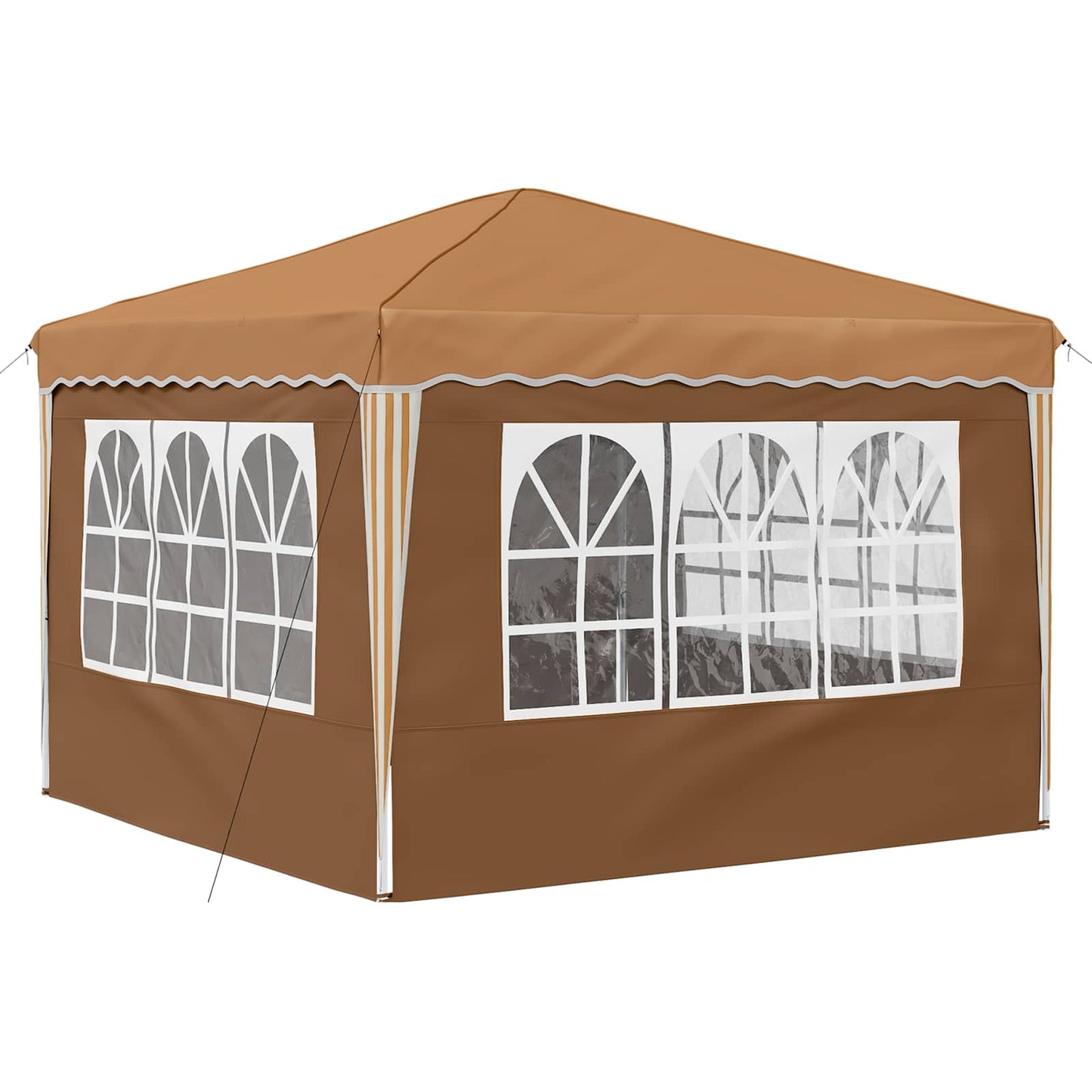 Pop-up Partyzelt Beige 288 x 288 x 245 cm Oxford-Stoff