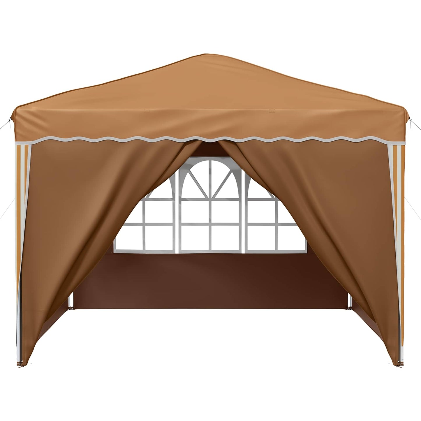Pop-up Partyzelt Beige 288 x 288 x 245 cm Oxford-Stoff