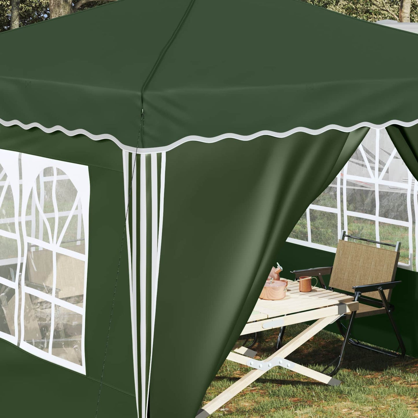 Pop-up Partyzelt Grün 288 x 288 x 245 cm Oxford-Stoff