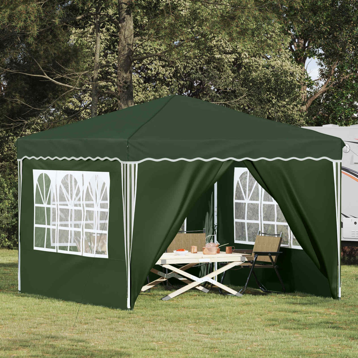 Pop-up Partyzelt Grün 288 x 288 x 245 cm Oxford-Stoff