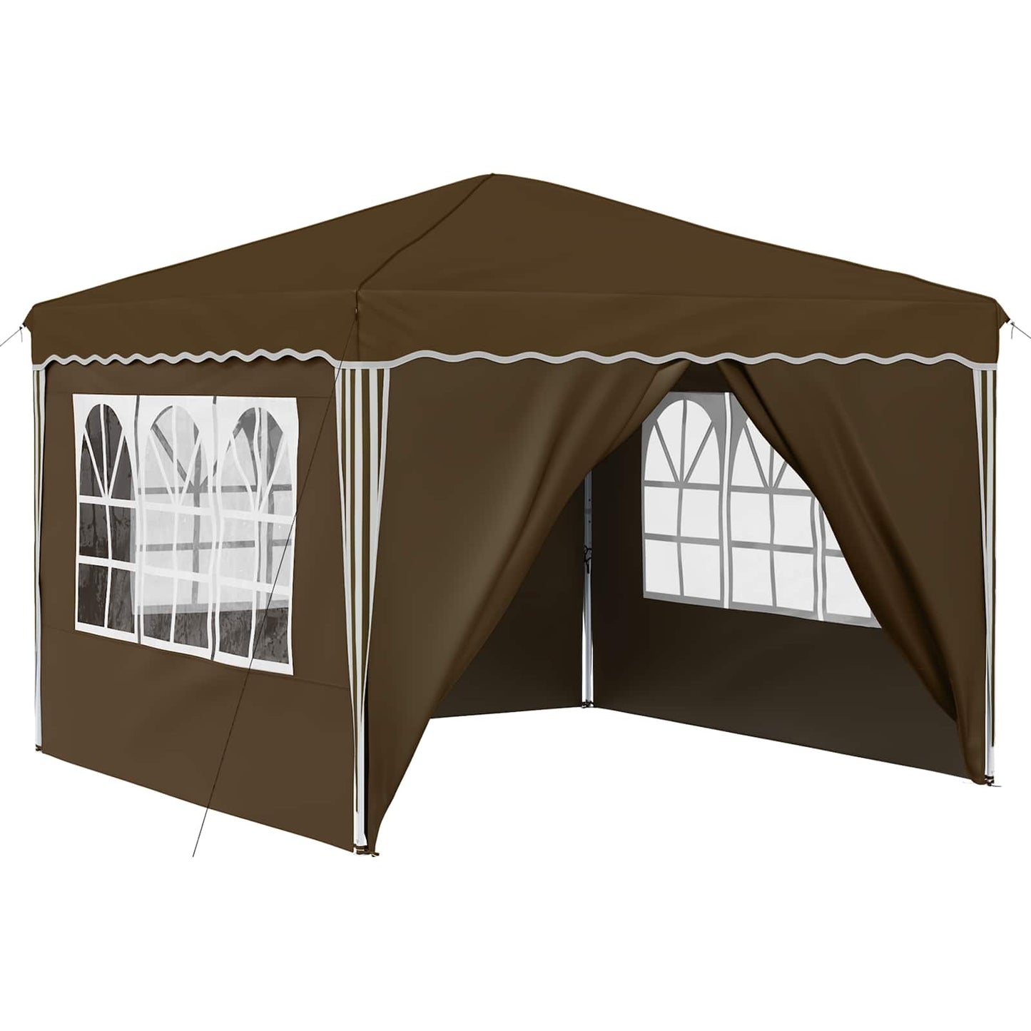 Pop-up Partyzelt Taupe 288 x 288 x 245 cm Oxford-Stoff