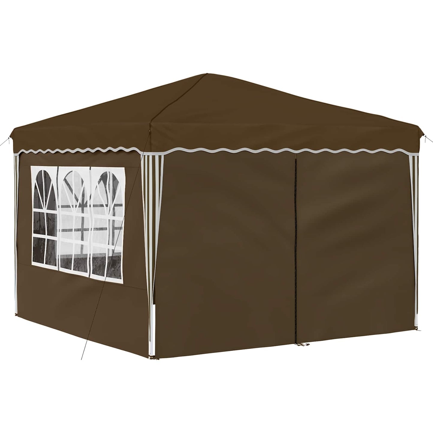Pop-up Partyzelt Taupe 288 x 288 x 245 cm Oxford-Stoff