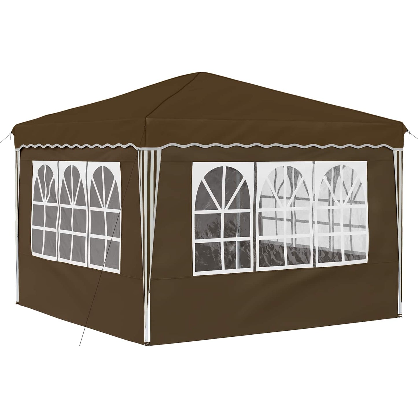 Pop-up Partyzelt Taupe 288 x 288 x 245 cm Oxford-Stoff