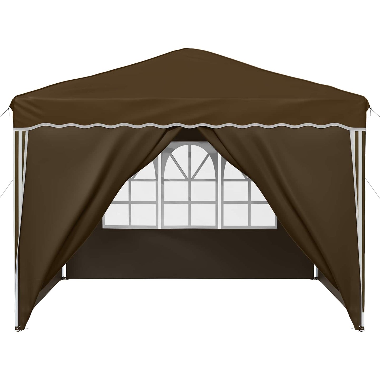 Pop-up Partyzelt Taupe 288 x 288 x 245 cm Oxford-Stoff