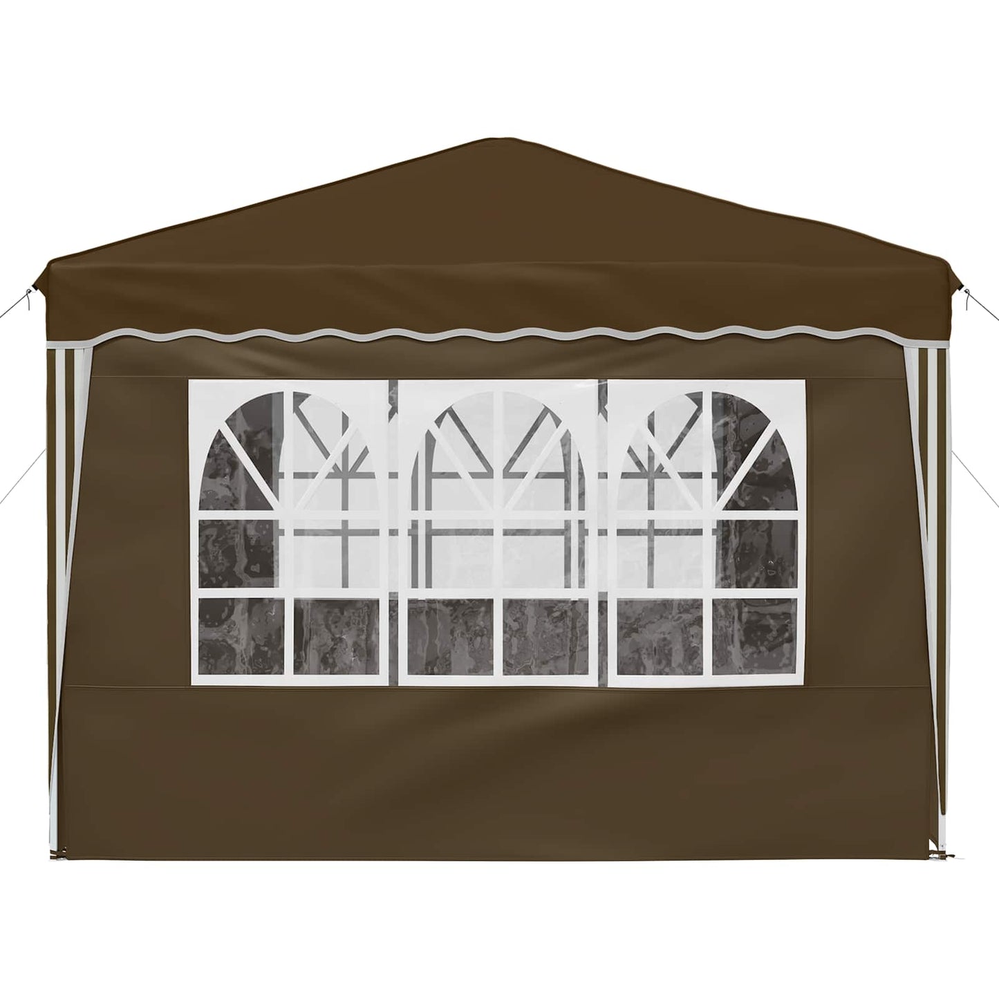 Pop-up Partyzelt Taupe 288 x 288 x 245 cm Oxford-Stoff