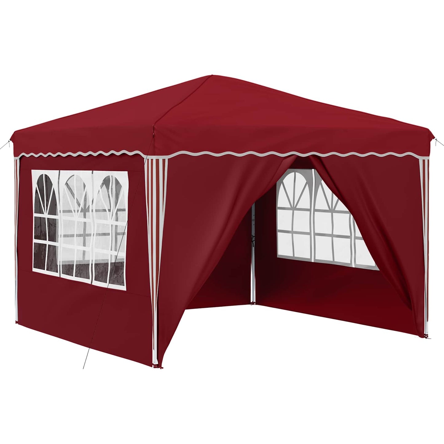 Pop-up Partyzelt Bordeauxrot 288 x 288 x 245 cm Oxford-Stoff