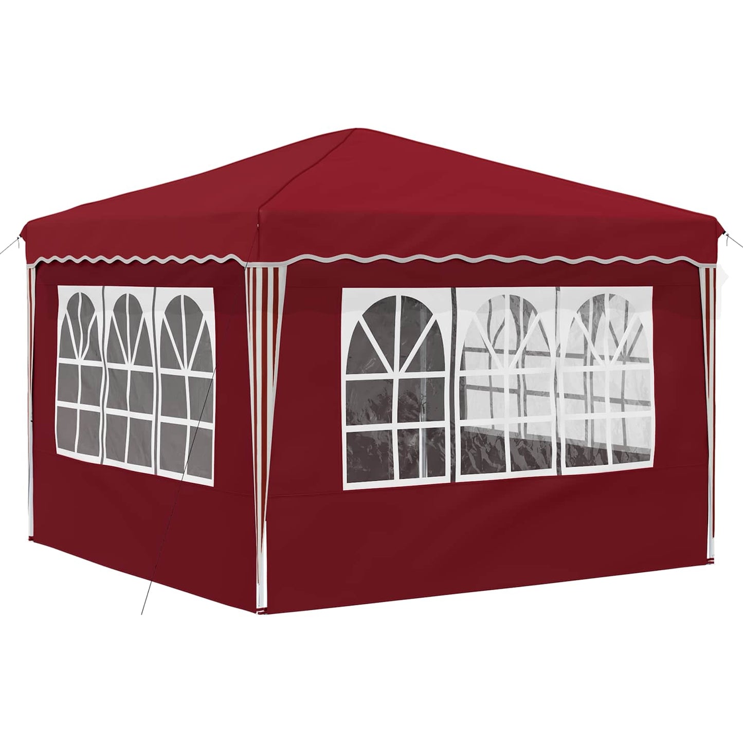Pop-up Partyzelt Bordeauxrot 288 x 288 x 245 cm Oxford-Stoff