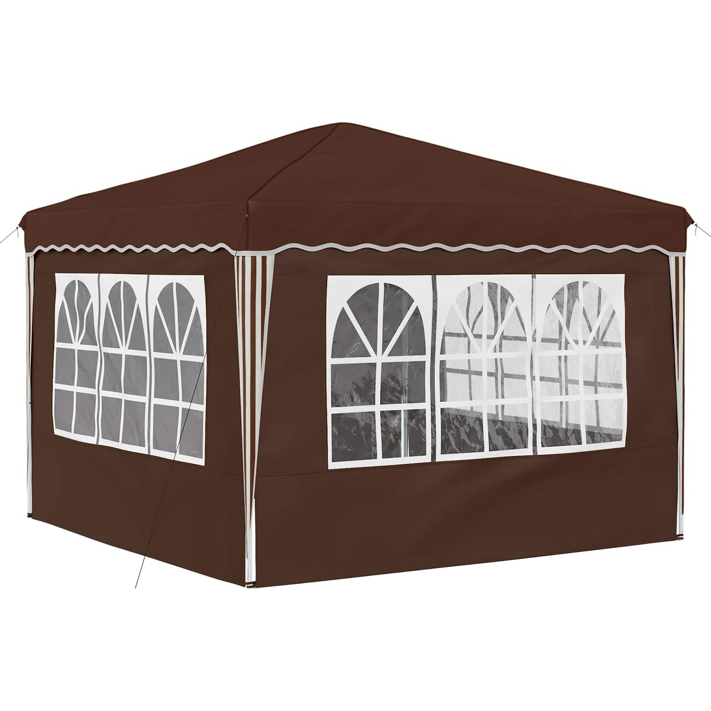 Pop-up Partyzelt Braun 288 x 288 x 245 cm Oxford-Stoff