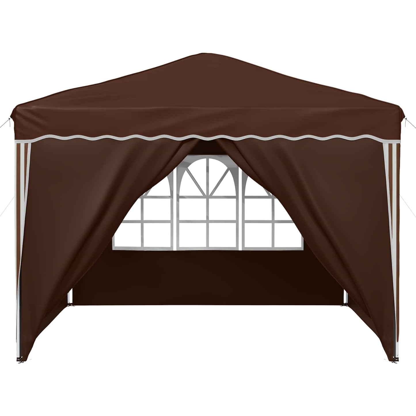 Pop-up Partyzelt Braun 288 x 288 x 245 cm Oxford-Stoff