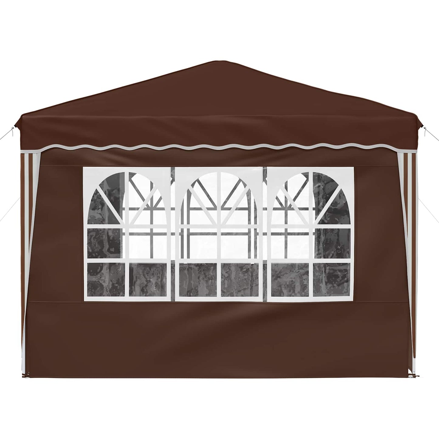 Pop-up Partyzelt Braun 288 x 288 x 245 cm Oxford-Stoff