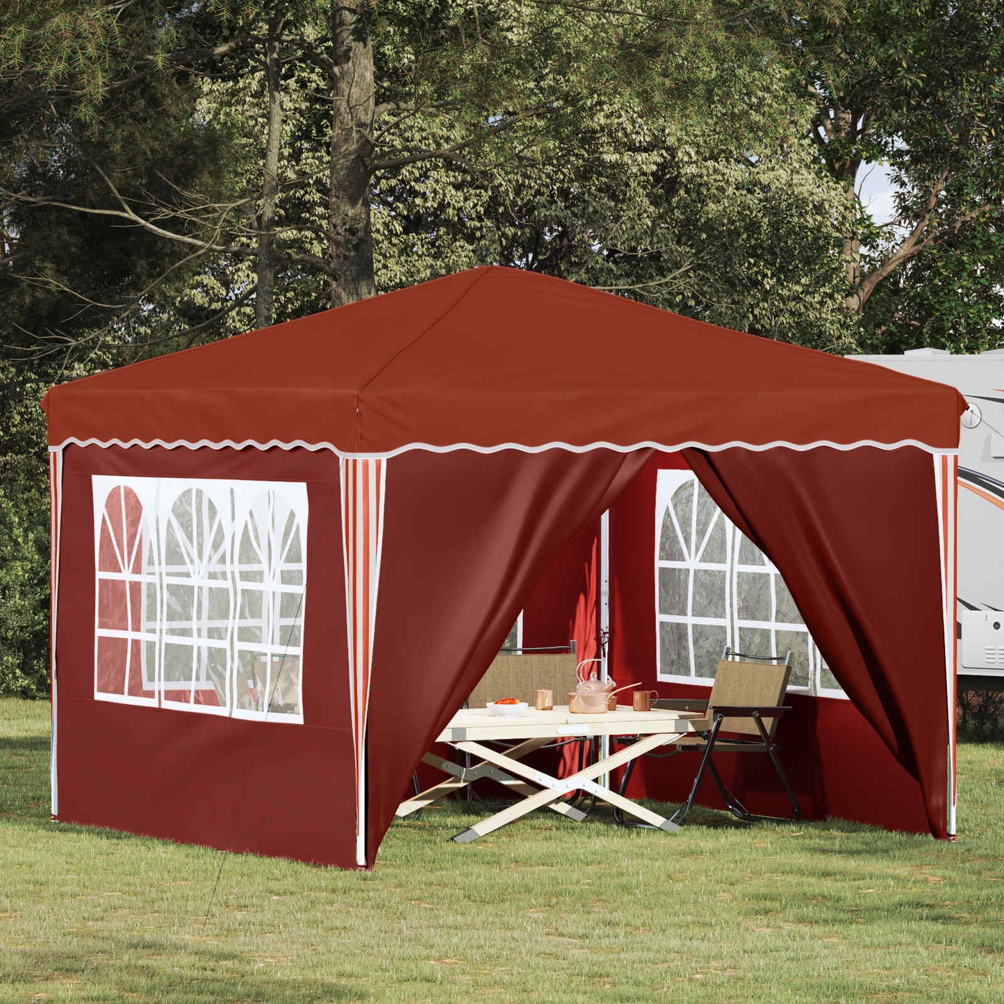 Pop-up Partyzelt Terrakotta 288 x 288 x 245 cm Oxford-Stoff