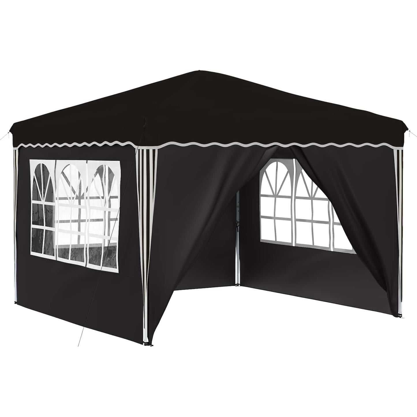 Pop-up Partyzelt Schwarz 288 x 288 x 245 cm Oxford-Stoff