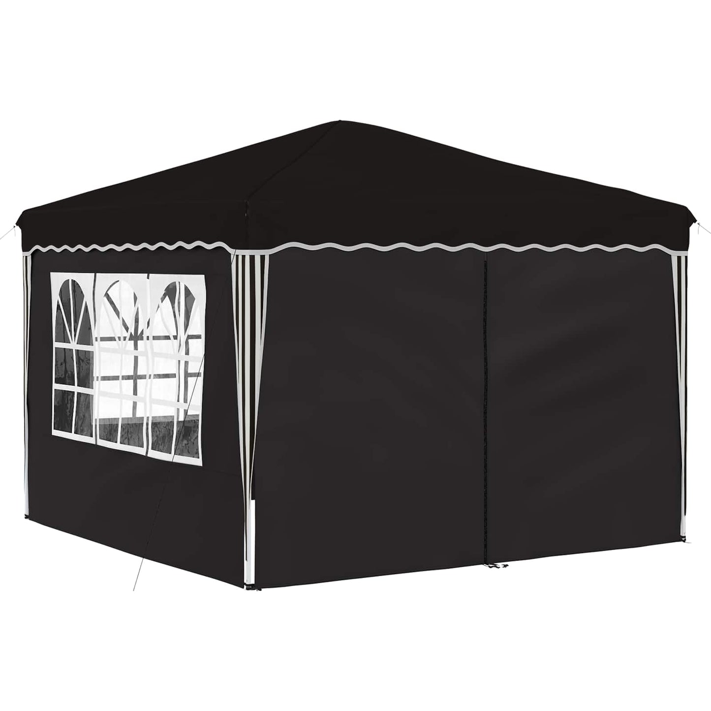 Pop-up Partyzelt Schwarz 288 x 288 x 245 cm Oxford-Stoff