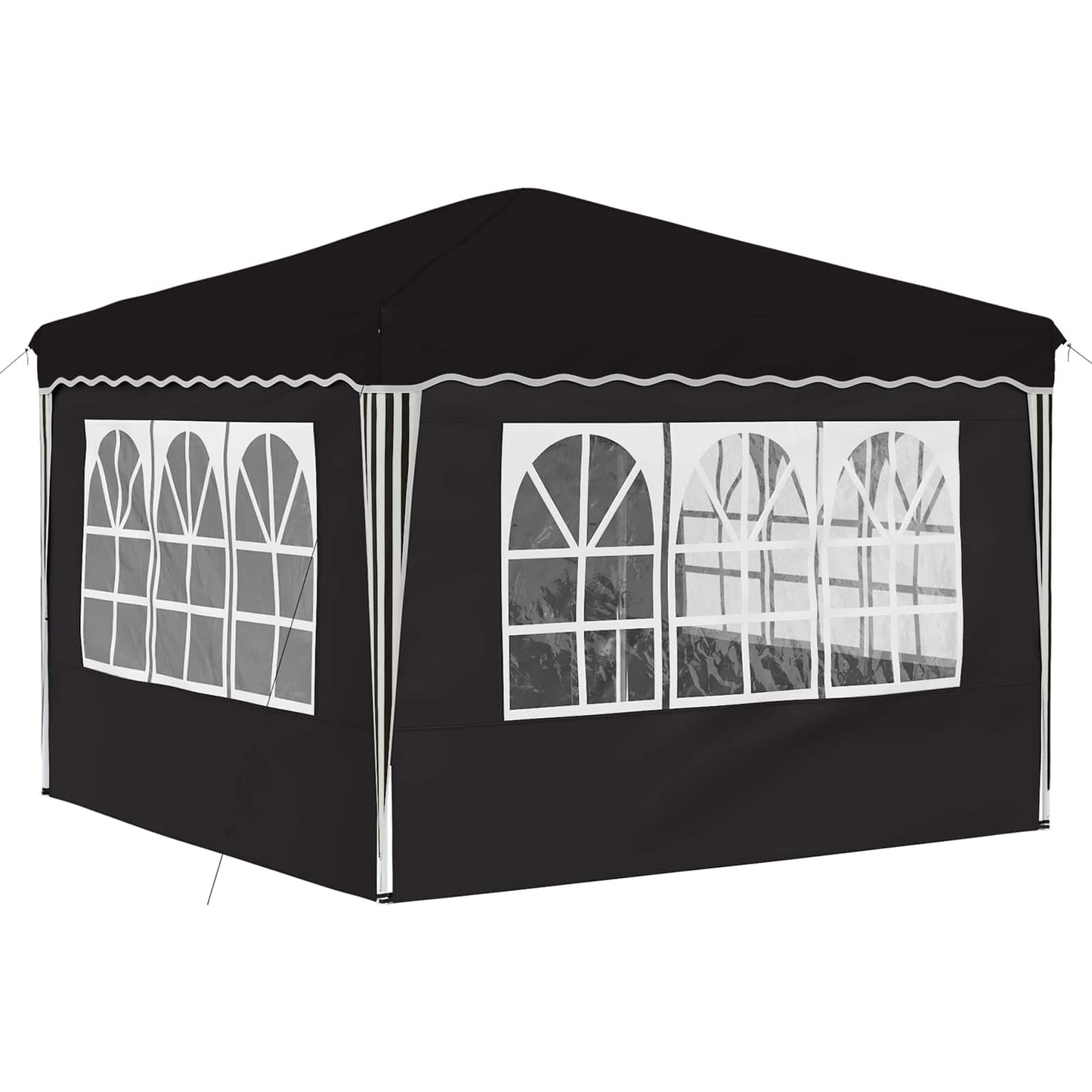 Pop-up Partyzelt Schwarz 288 x 288 x 245 cm Oxford-Stoff