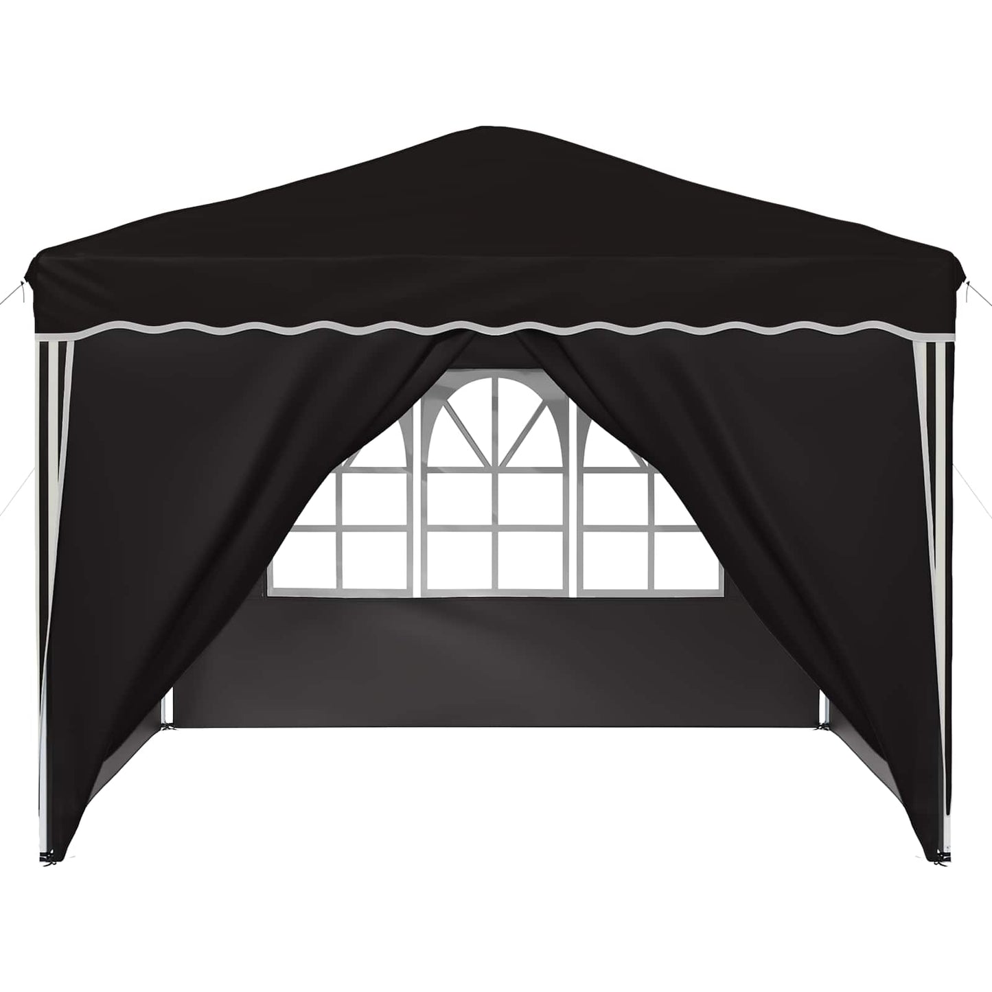 Pop-up Partyzelt Schwarz 288 x 288 x 245 cm Oxford-Stoff