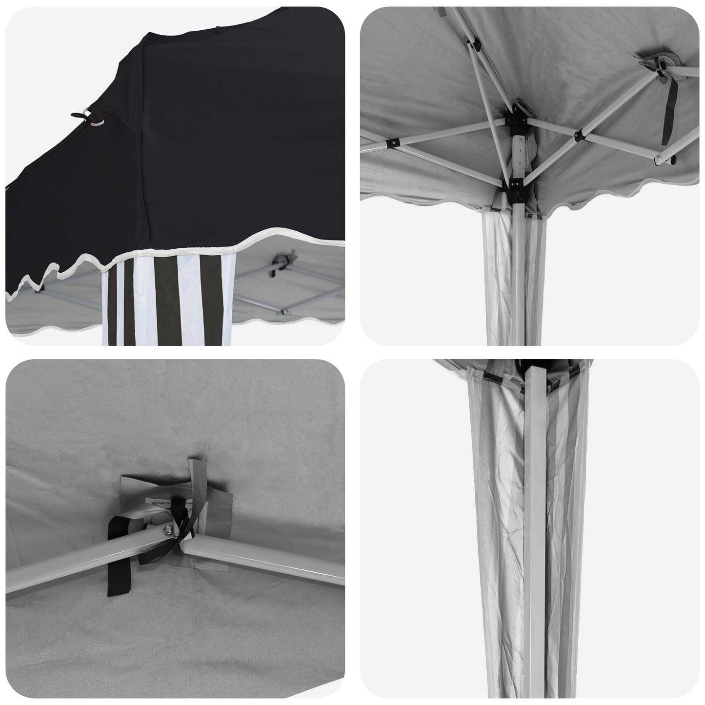 Pop-up Partyzelt 575 x 290 x 245 cm Anthrazit
