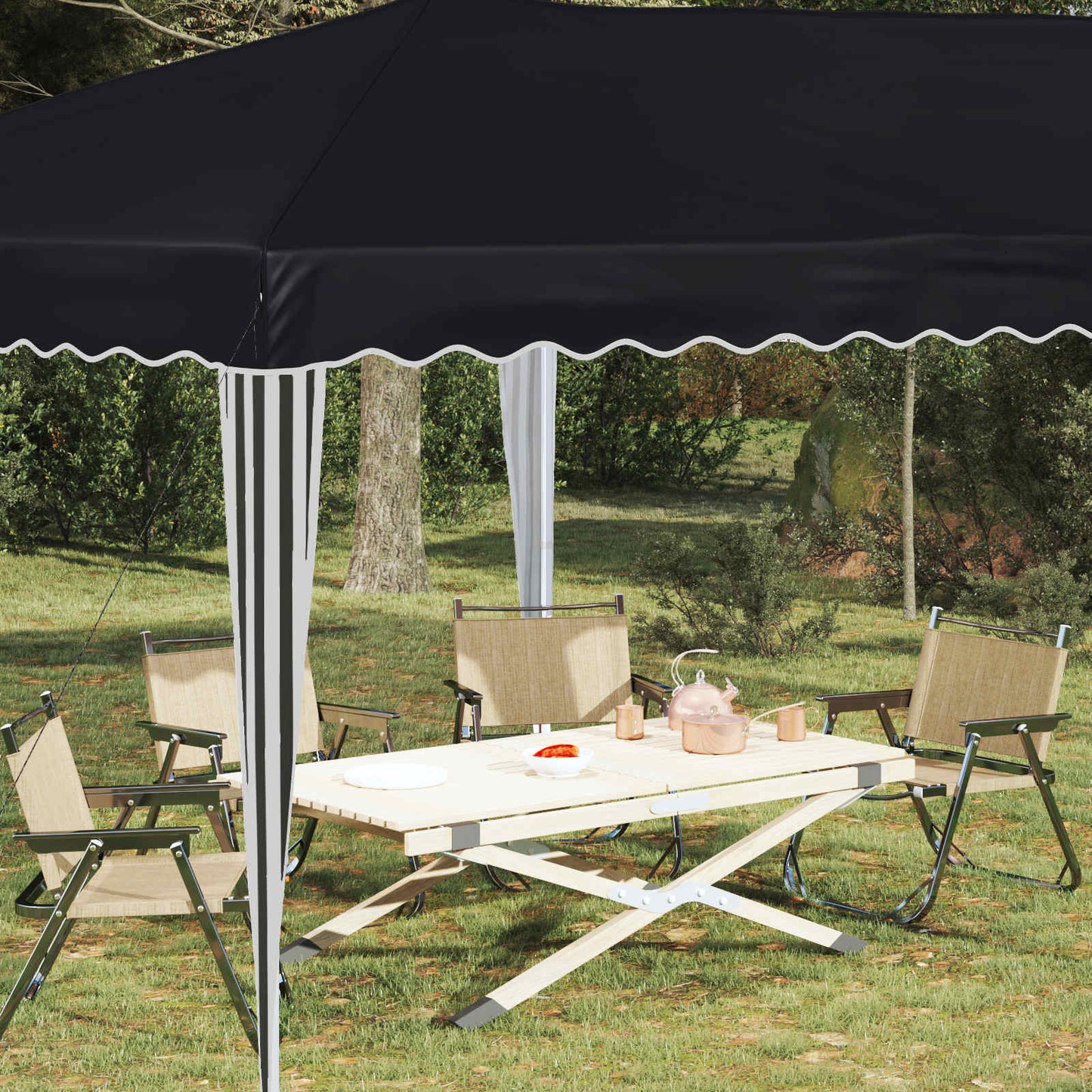 Pop-up Partyzelt 575 x 290 x 245 cm Anthrazit