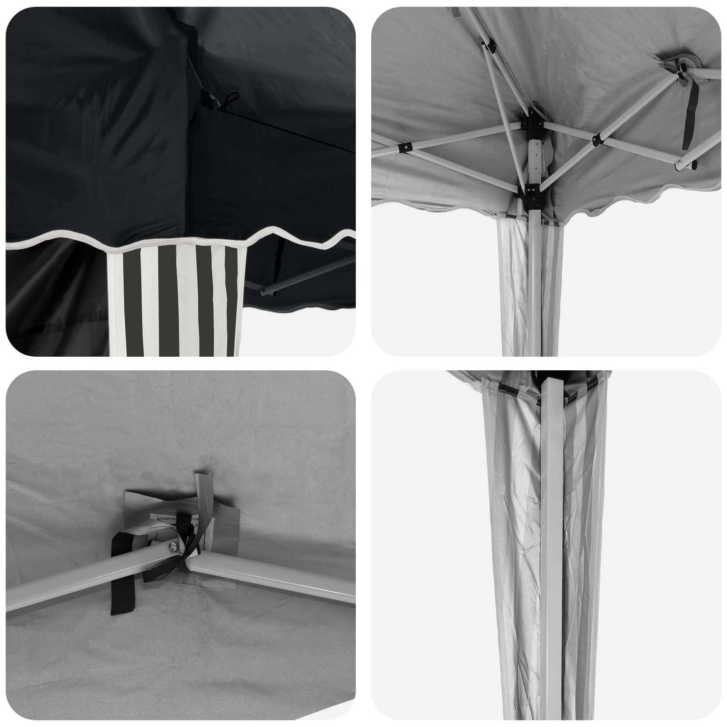 Pop-up Partyzelt 575 x 289 x 245 cm Anthrazit