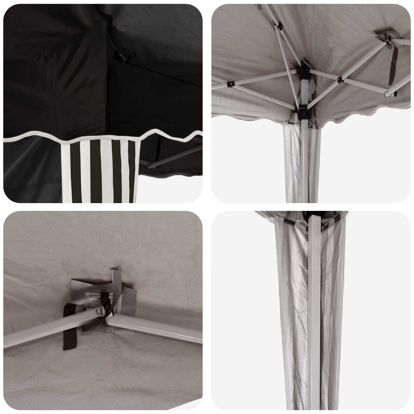 Pop-up Partyzelt 575 x 289 x 245 cm Schwarz