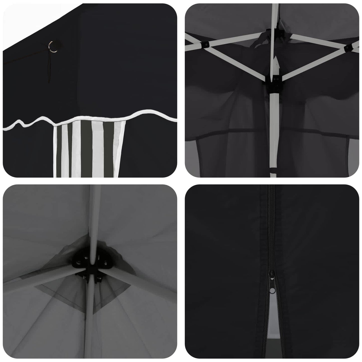 Pop-up Partyzelt 575 x 288 x 245 cm Anthrazit