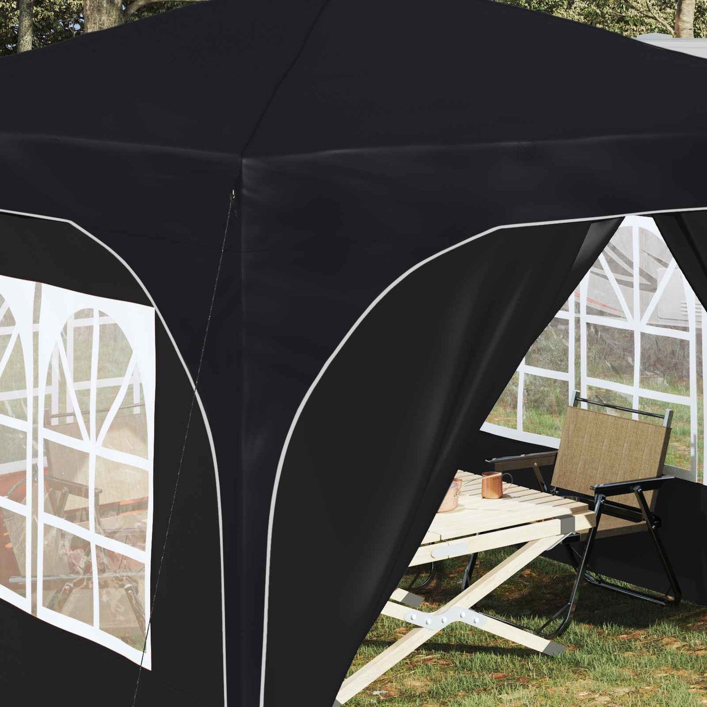 Pop-up Partyzelt 290 x 290 x 245 cm Antrazit