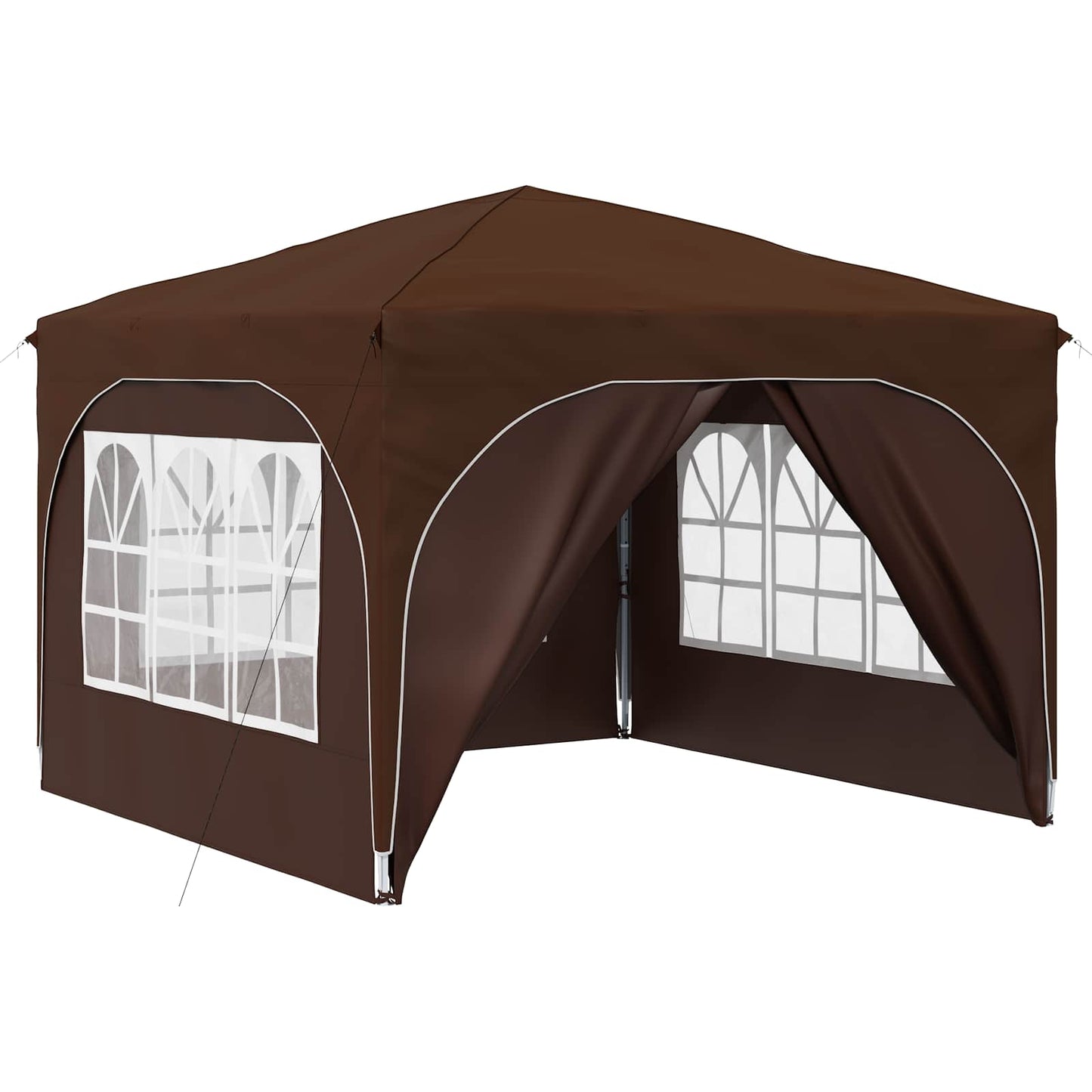 Pop-up Partyzelt 290 x 290 x 245 cm Braun