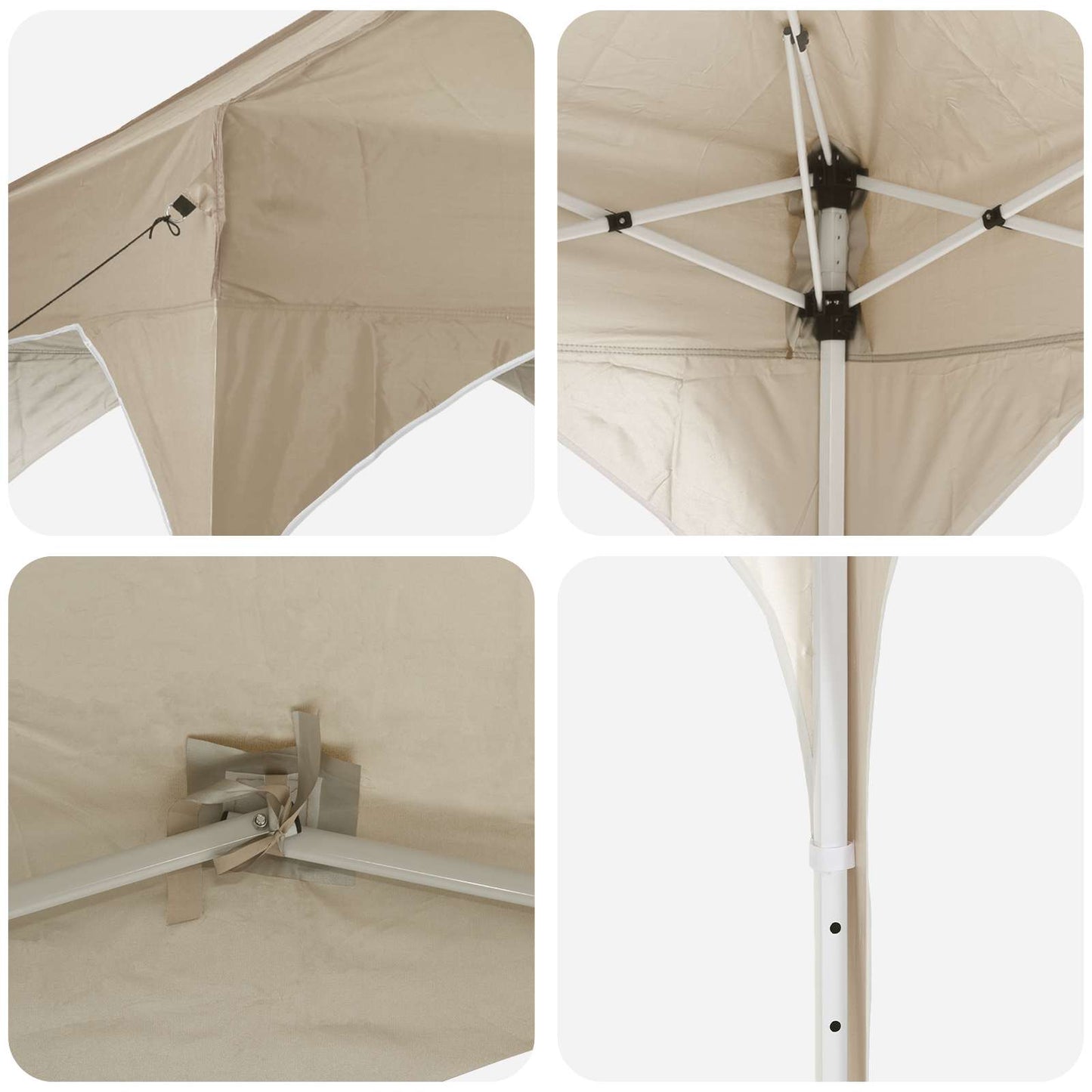 Pop-up Partyzelt Creme 575 x 288 x 245 cm Oxford-Stoff