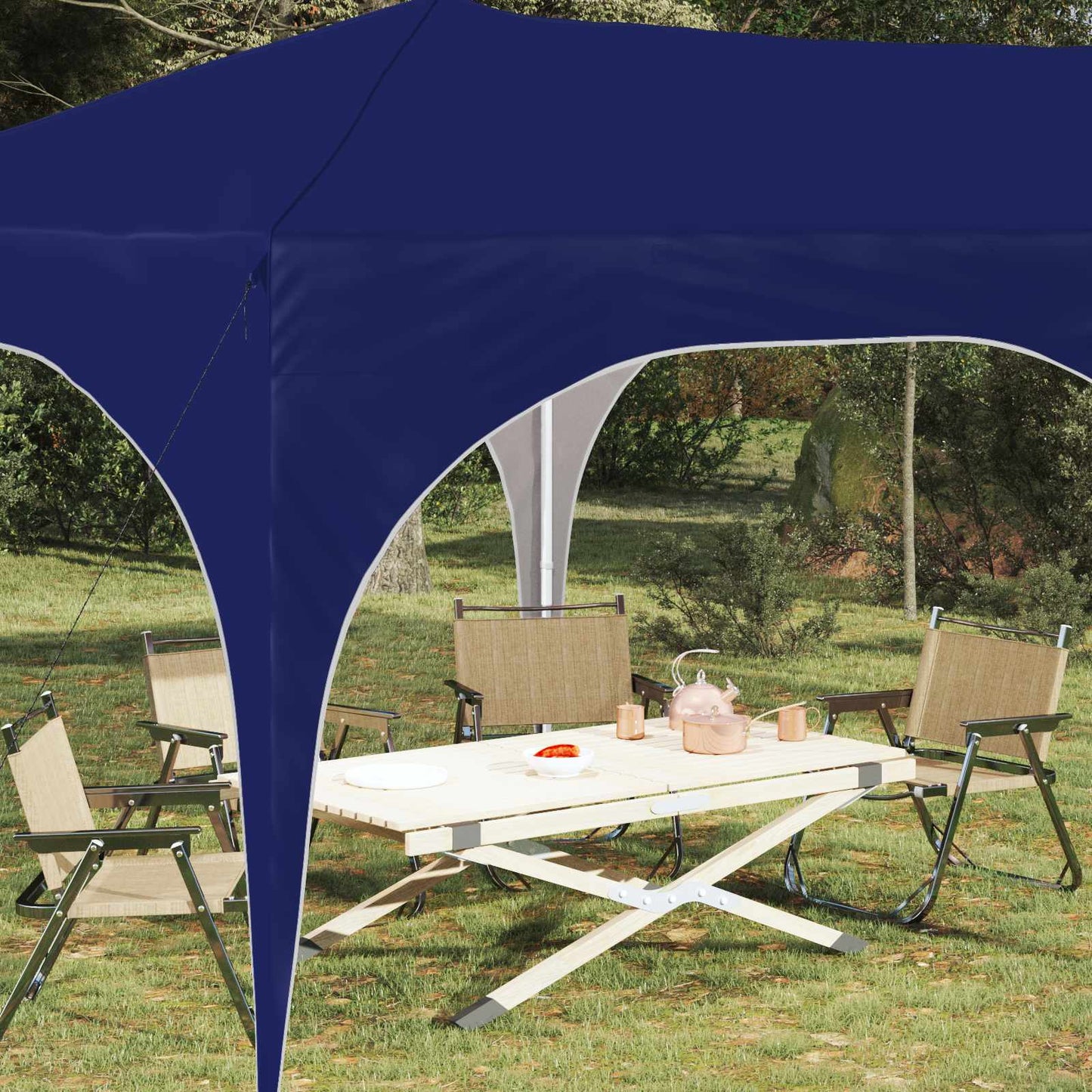 Pop-up Partyzelt Blau 575 x 288 x 245 cm Oxford-Stoff