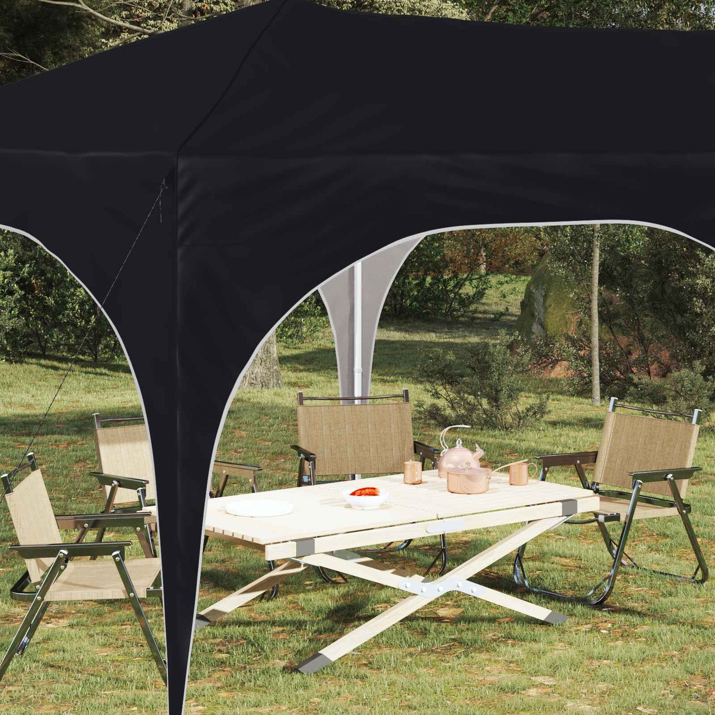 Pop-up Partyzelt Anthrazit 575 x 288 x 245 cm Oxford-Stoff