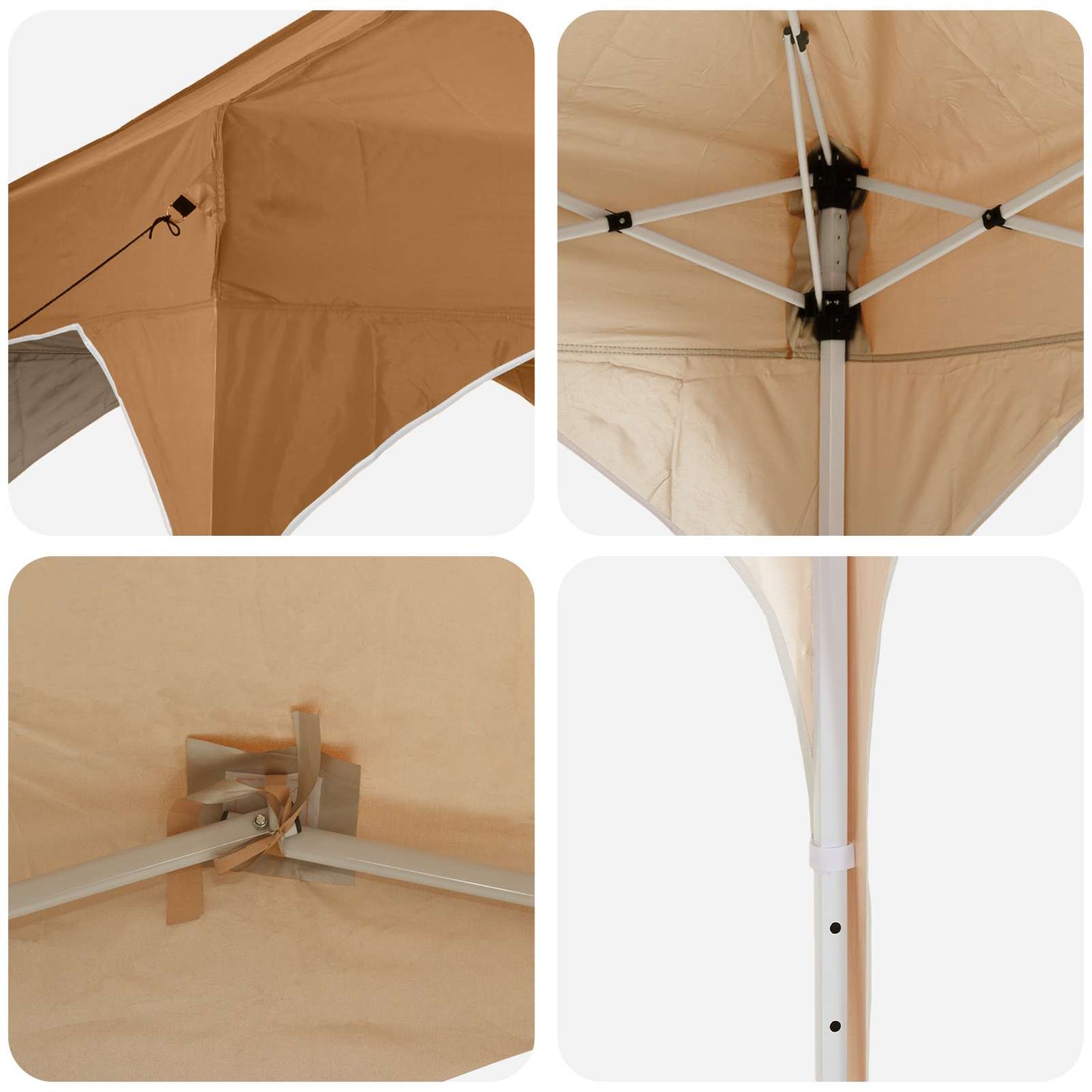Pop-up Partyzelt Beige 575 x 288 x 245 cm Oxford-Stoff