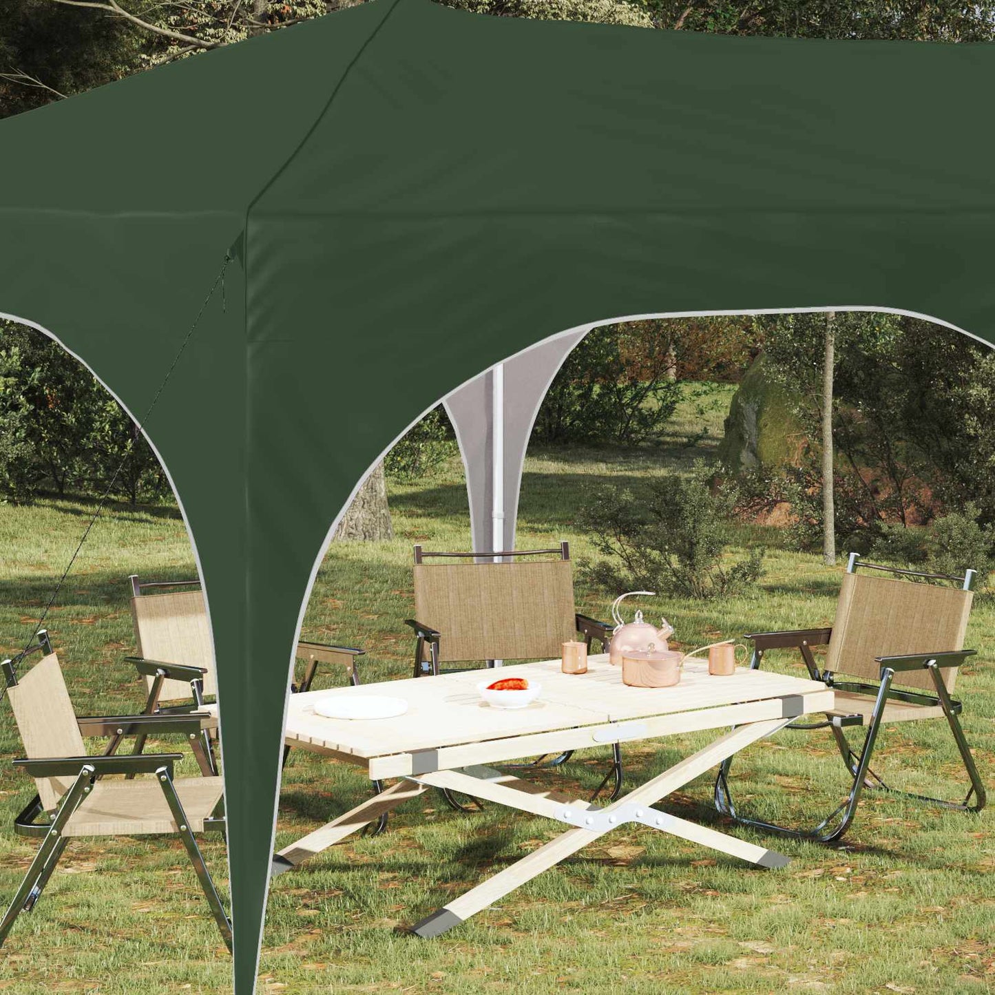 Pop-up Partyzelt Grün 575 x 288 x 245 cm Oxford-Stoff