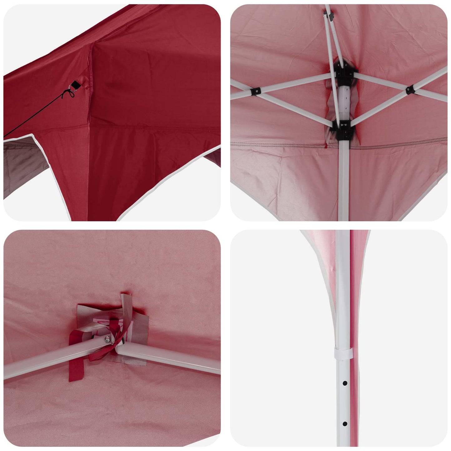 Pop-up Partyzelt Bordeauxrot 575 x 288 x 245 cm Oxford-Stoff