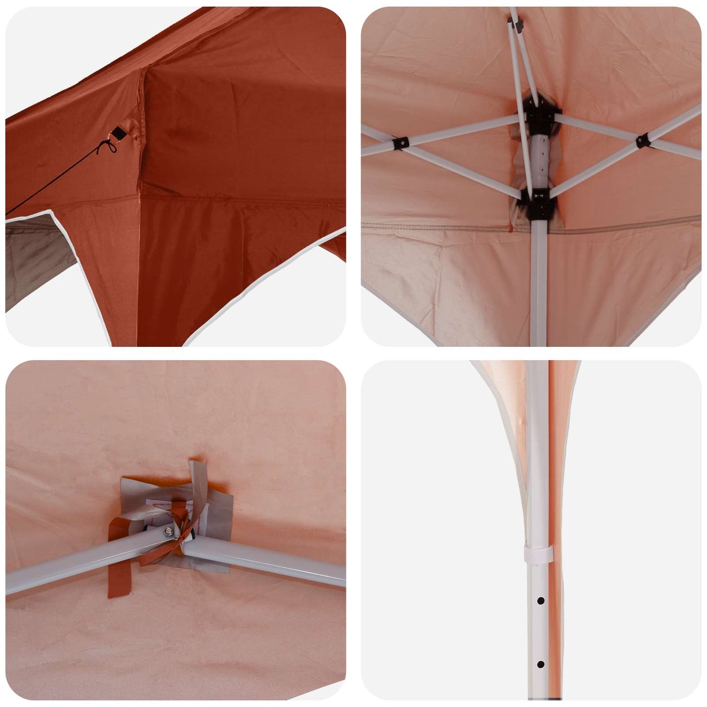Pop-up Partyzelt Terrakotta 575 x 288 x 245 cm Oxford-Stoff