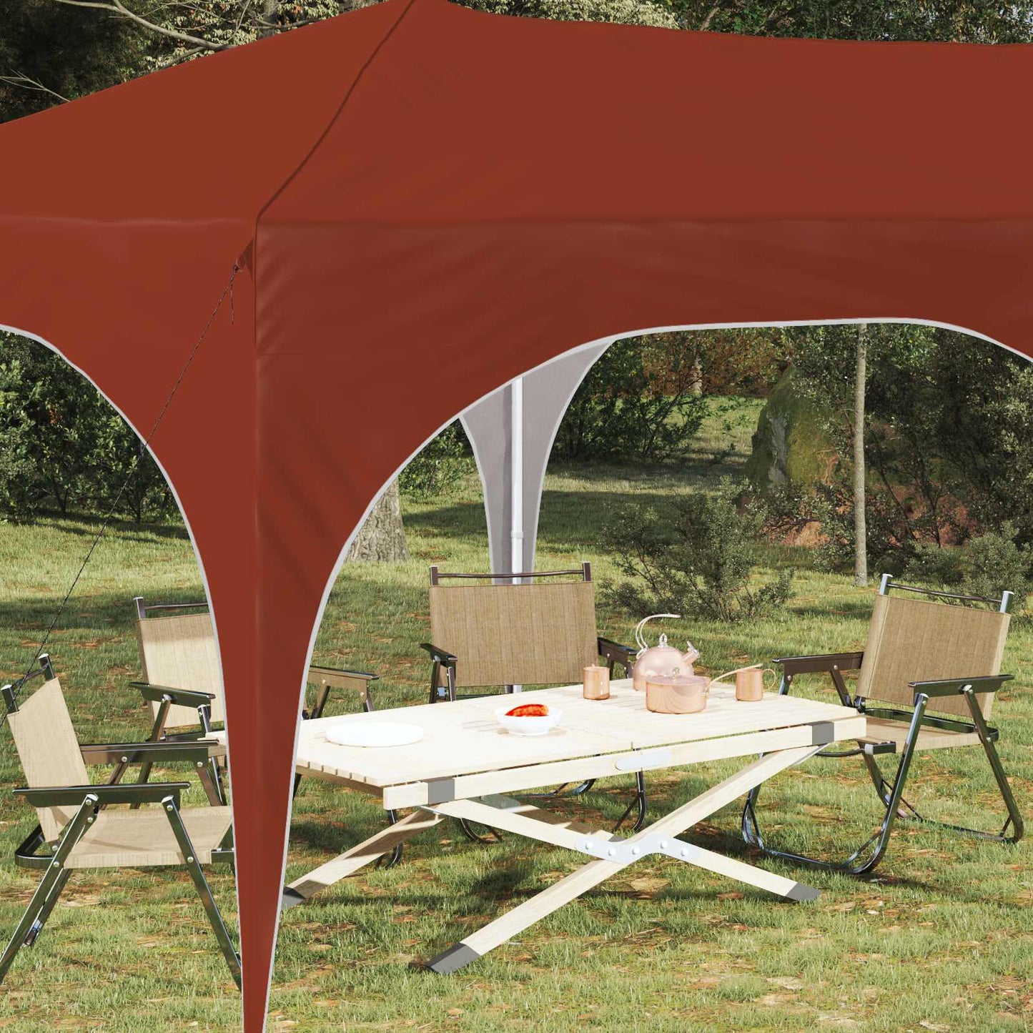 Pop-up Partyzelt Terrakotta 575 x 288 x 245 cm Oxford-Stoff