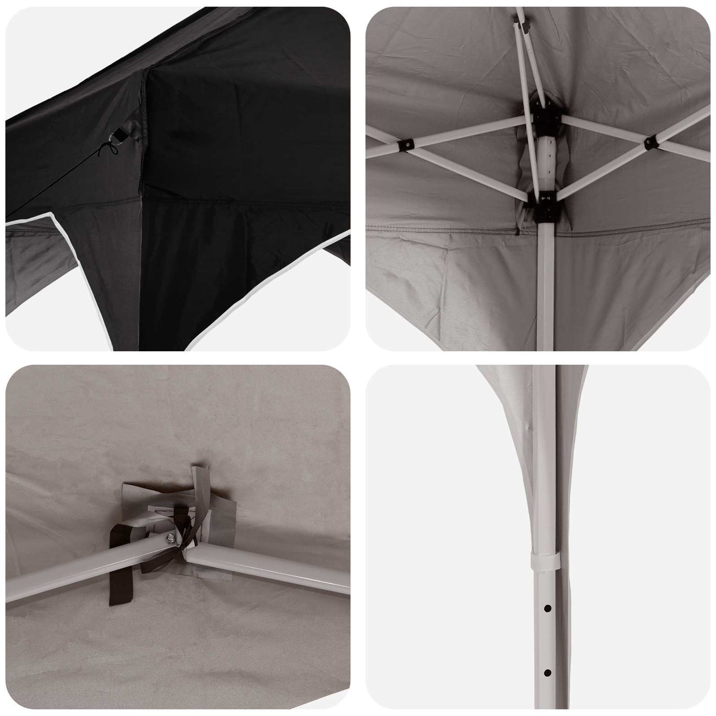 Pop-up Partyzelt Schwarz 575 x 288 x 245 cm Oxford-Stoff