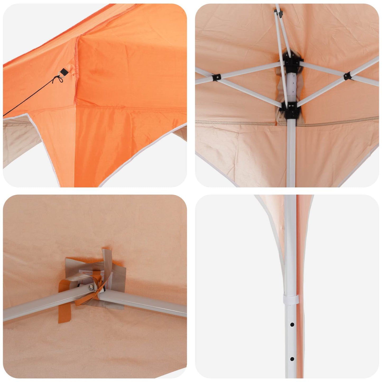 Pop-up Partyzelt Orange 575 x 288 x 245 cm Oxford-Stoff