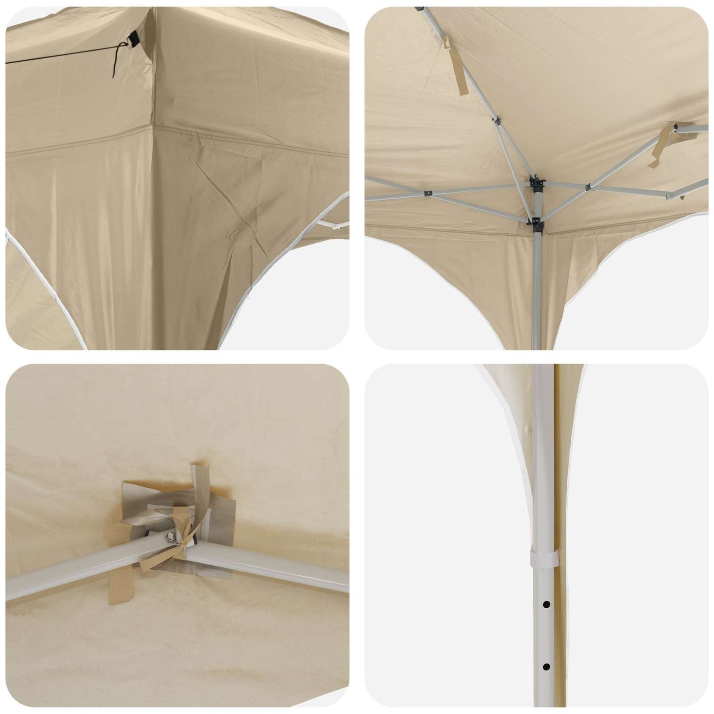 Pop-up Partyzelt Creme 575 x 288 x 245 cm Oxford-Stoff