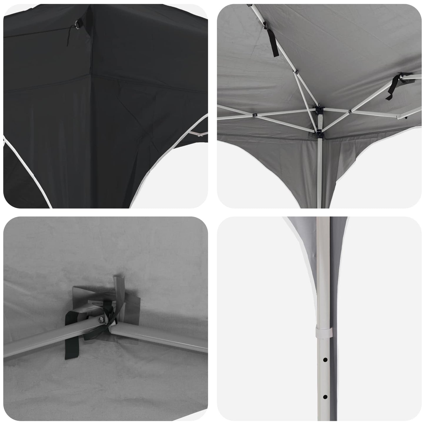 Pop-up Partyzelt Anthrazit 575 x 288 x 245 cm Oxford-Stoff