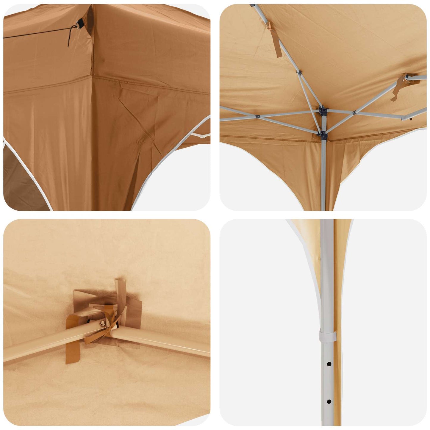 Pop-up Partyzelt Beige 575 x 288 x 245 cm Oxford-Stoff